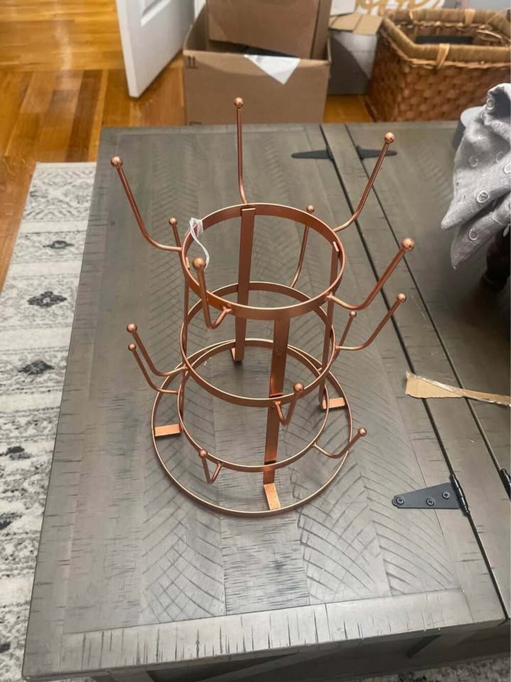 Copper Metal Mug Tree Rack - Picture 3 of 5